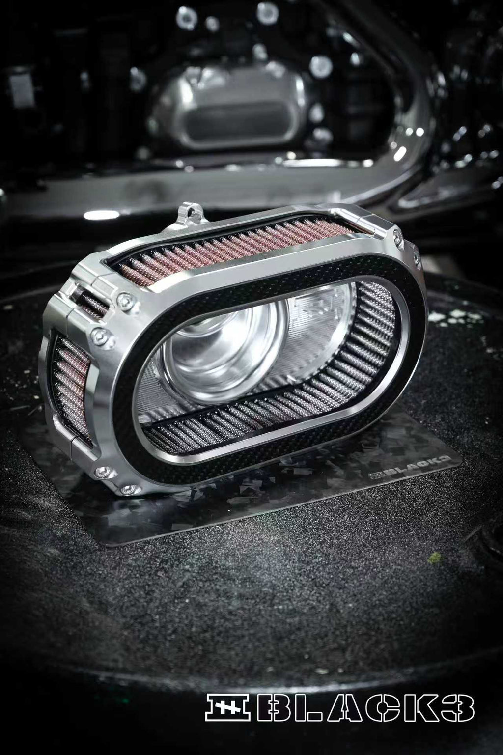 Black3 M8-GEN2 High-Flow Transparent Air Cleaner