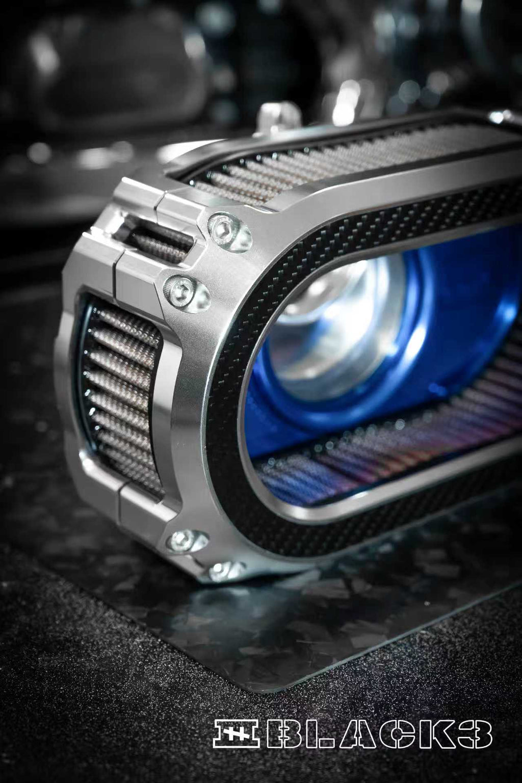 Black3 M8-GEN2 High-Flow Transparent Air Cleaner