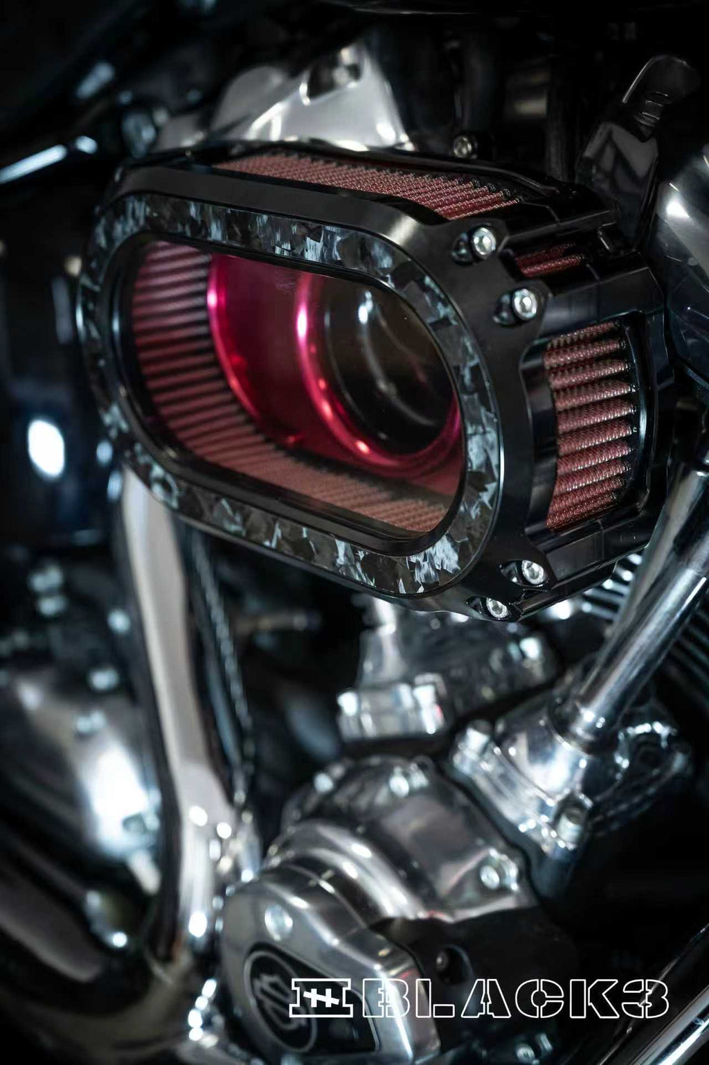 Black3 M8-GEN2 High-Flow Transparent Air Cleaner