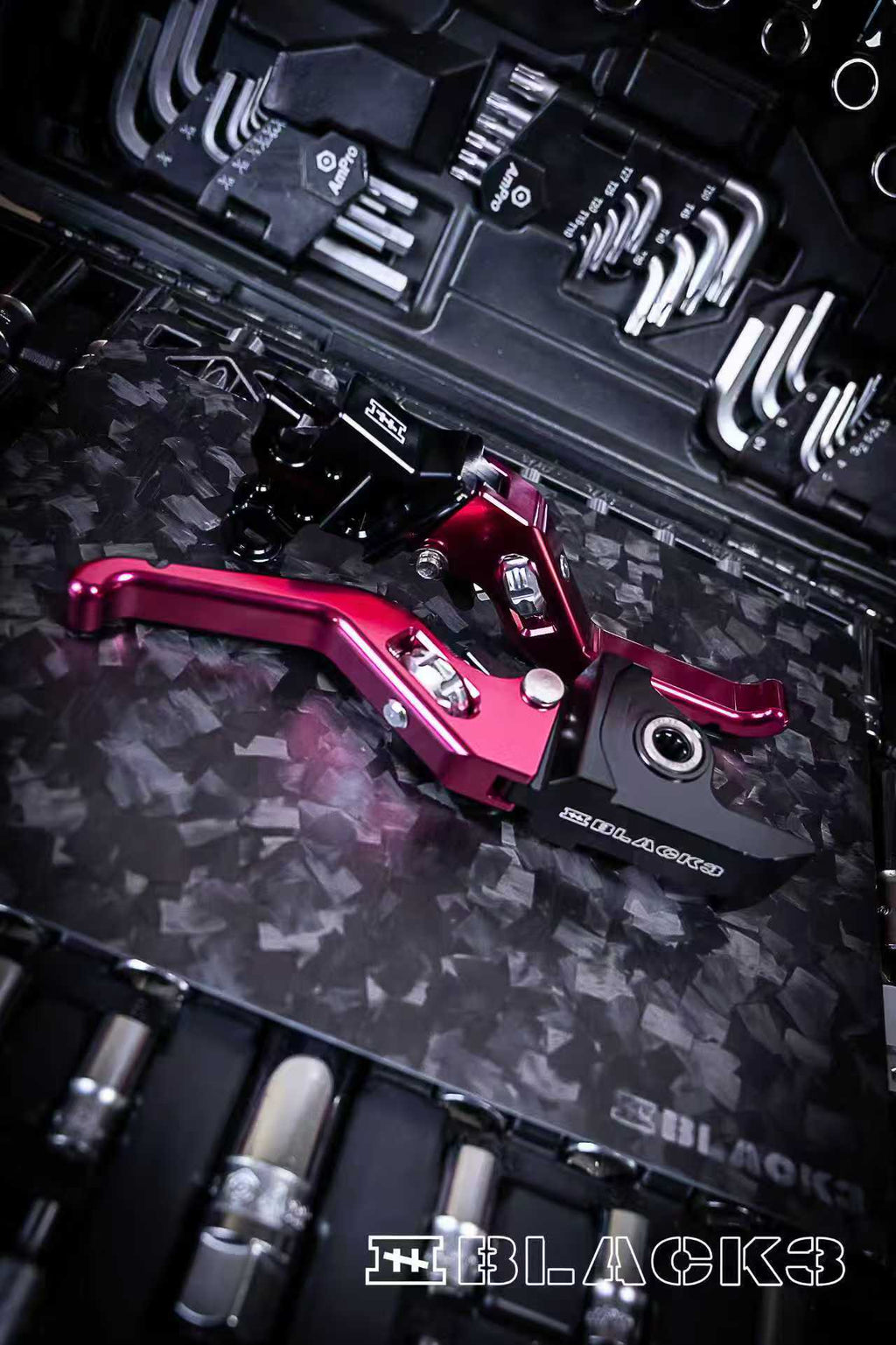 Black3 Adjustable Three-Finger Racing Lever