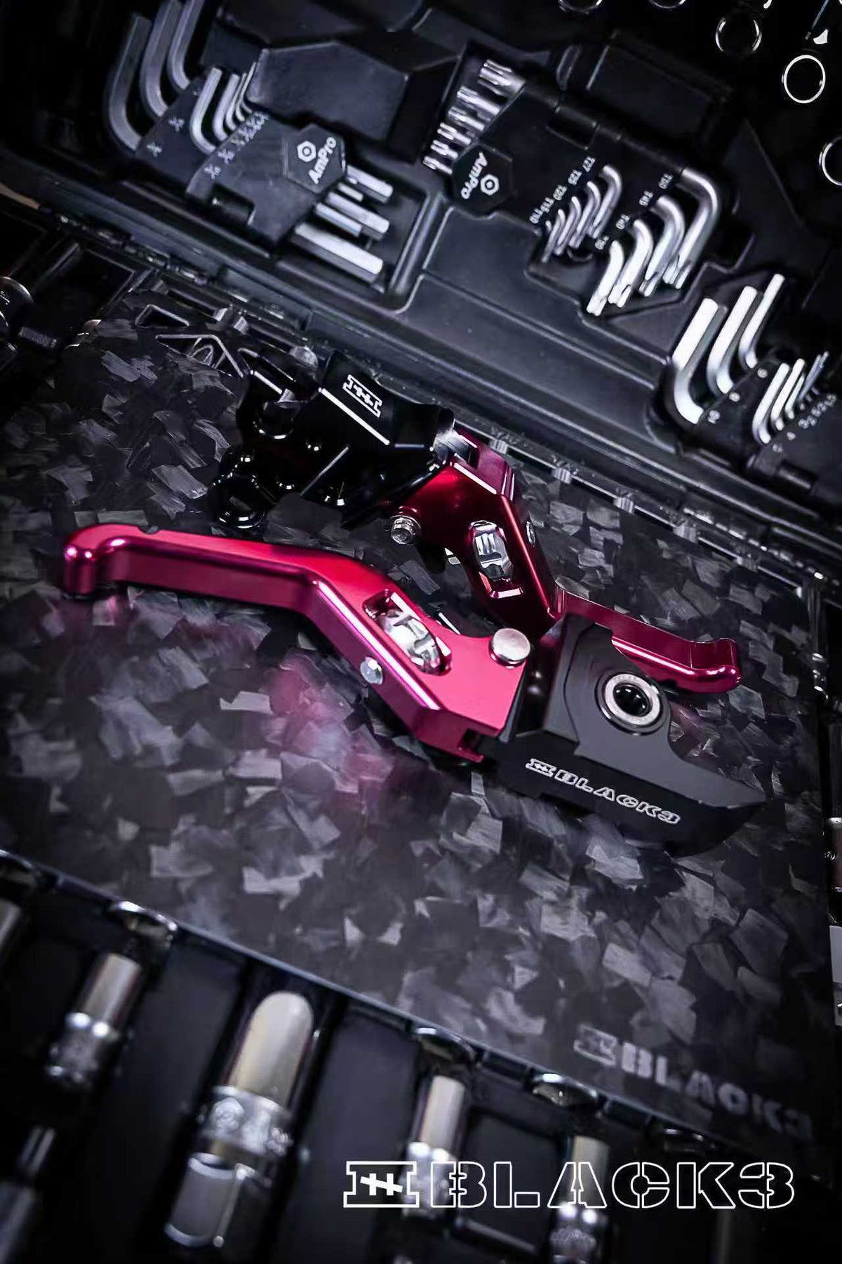 Black3 Adjustable Three-Finger Racing Lever
