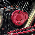CNC performance timing cover for Harley-Davidson, product front view