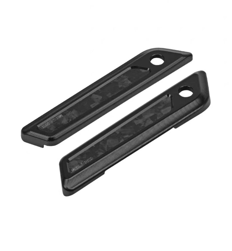 CNC saddlebag lock cover for Harley-Davidson Touring, detail view