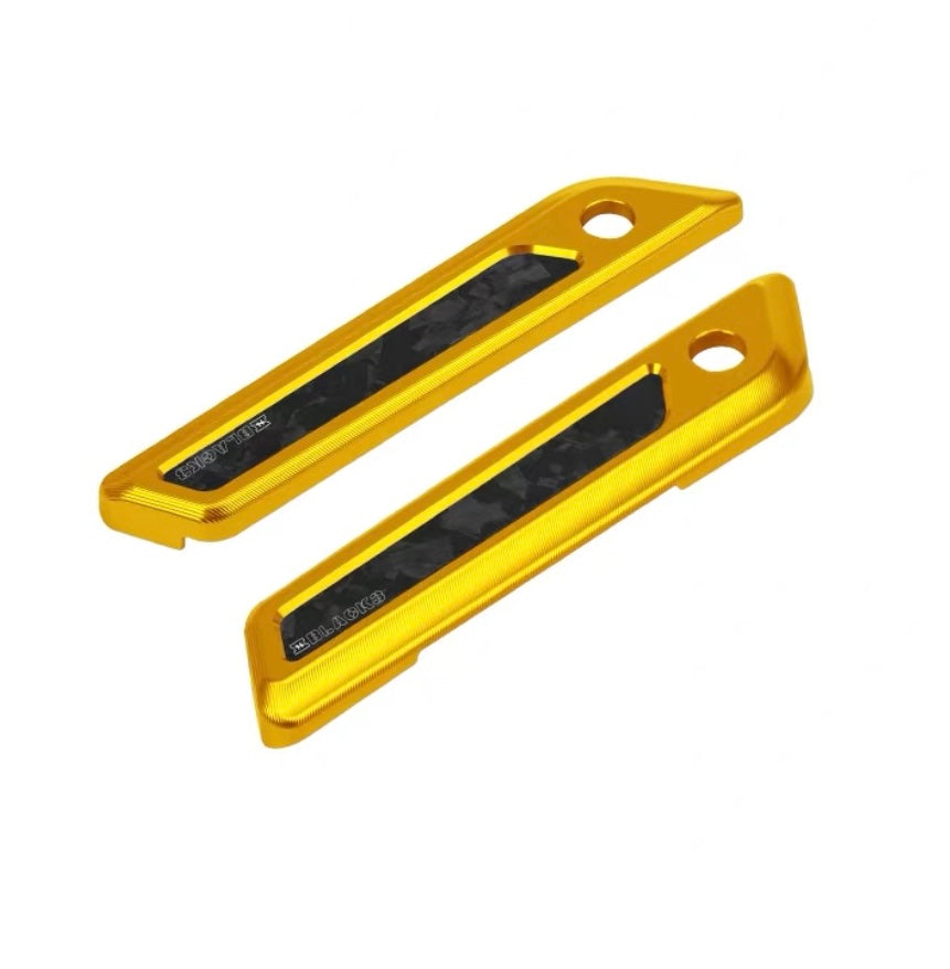CNC saddlebag lock cover for Harley-Davidson Touring, side profile