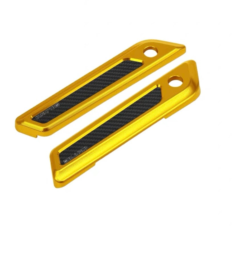 CNC saddlebag lock cover for Harley-Davidson Touring, close-up
