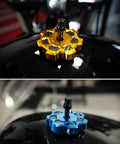 CNC 7-spoke fuel cap for Harley-Davidson, top view