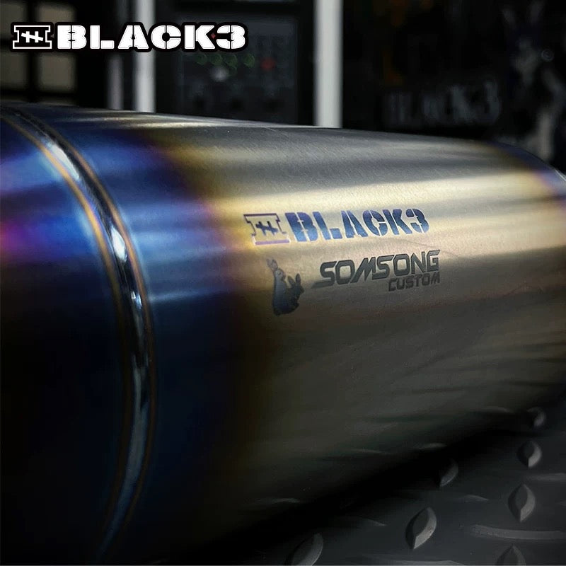 Black3 x SOMSONG Titanium 2-Into-1 Exhaust System