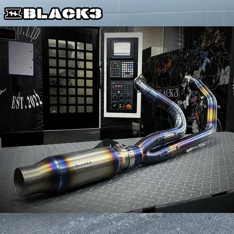 Black3 x SOMSONG Titanium 2-Into-1 Exhaust System