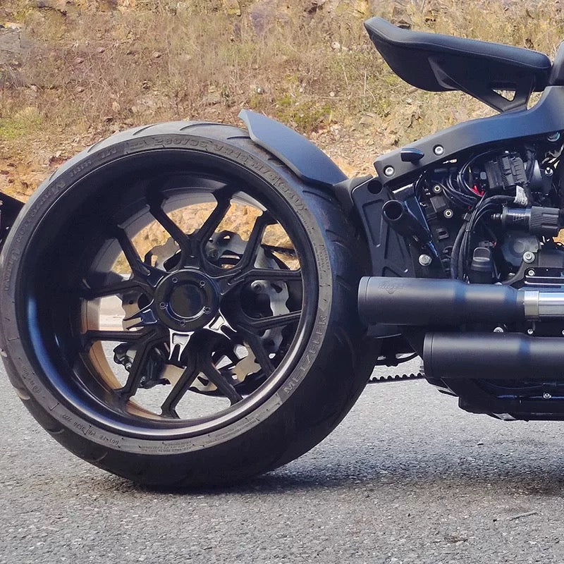 single-sided swingarm conversion kit for Harley-Davidson Softail, close-up