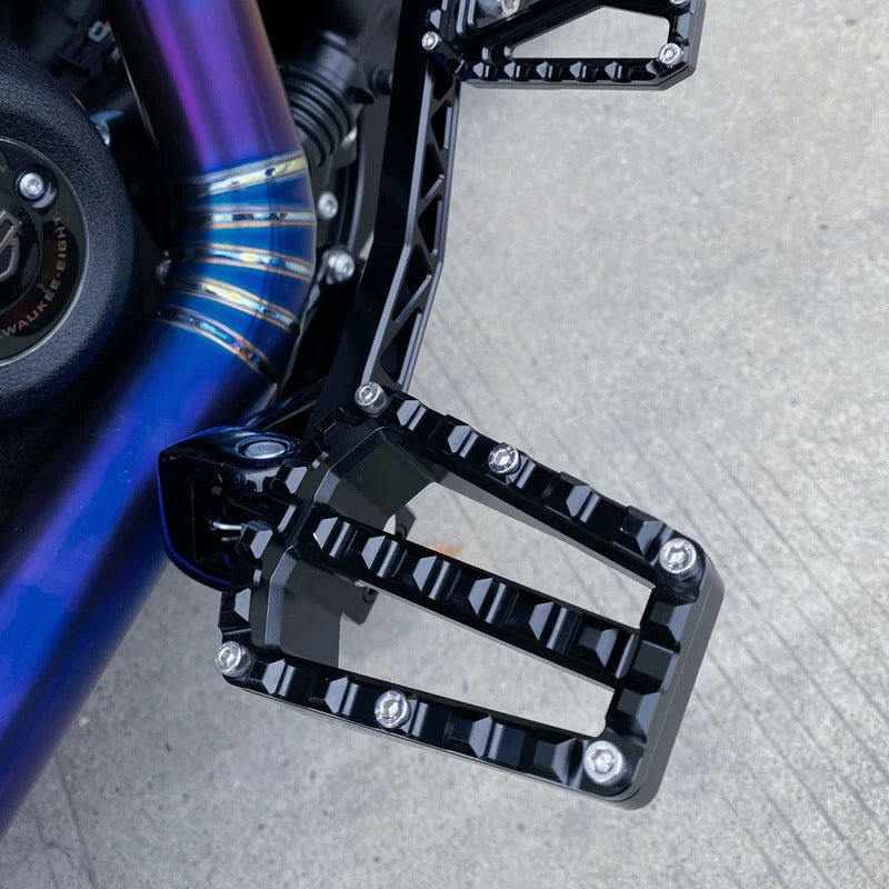 CNC billet footpegs for Harley-Davidson, side profile