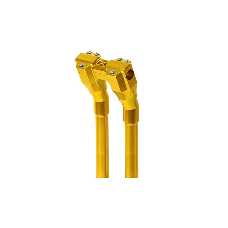 Shell Case CNC handlebar risers for Harley-Davidson, alternate angle