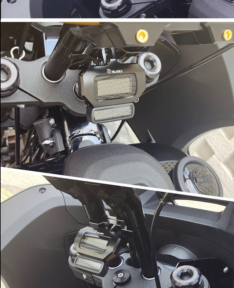CNC gauge bezel for Harley-Davidson Softail, rear view