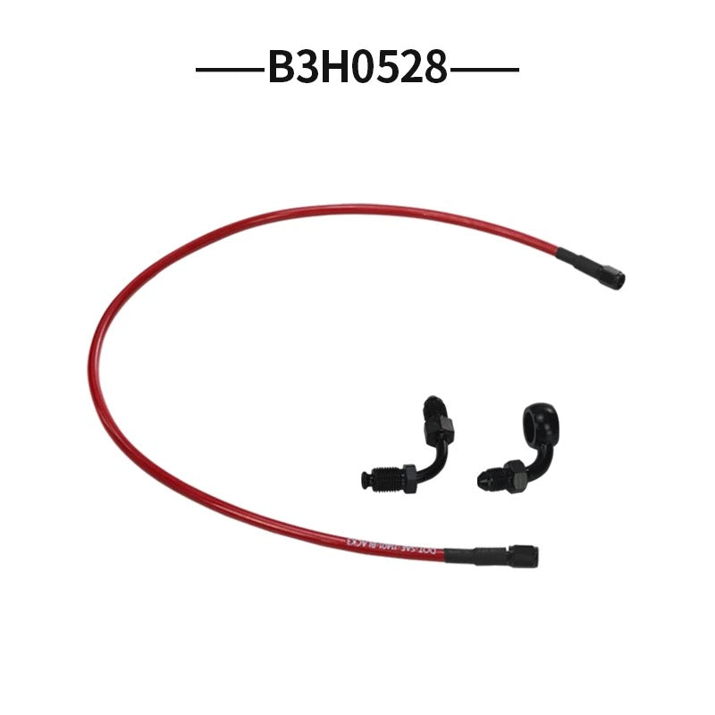 braided oil tube and clutch cable set for Harley-Davidson, rear view