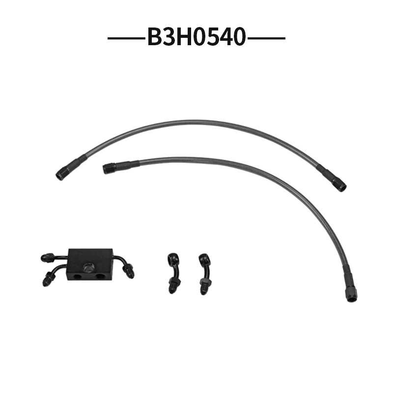 braided oil tube and clutch cable set for Harley-Davidson, top view