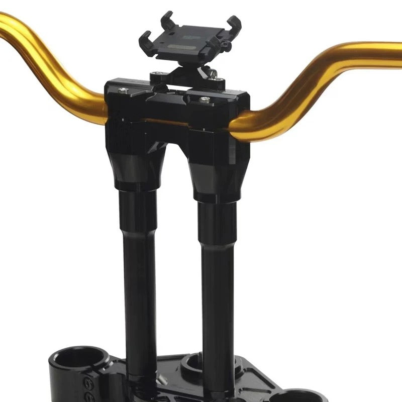 CNC motorcycle phone mount bracket for Harley-Davidson, detail view