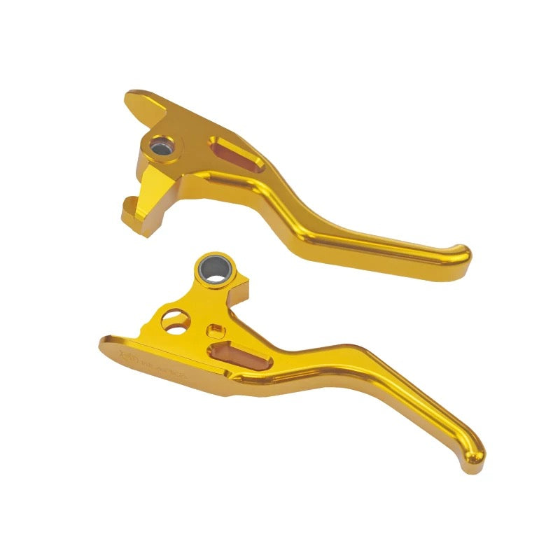 CNC short hand levers for Harley-Davidson Softail and Touring, rear view