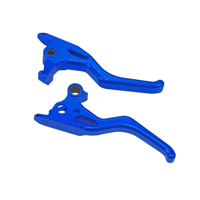 CNC short hand levers for Harley-Davidson Softail and Touring, installed view