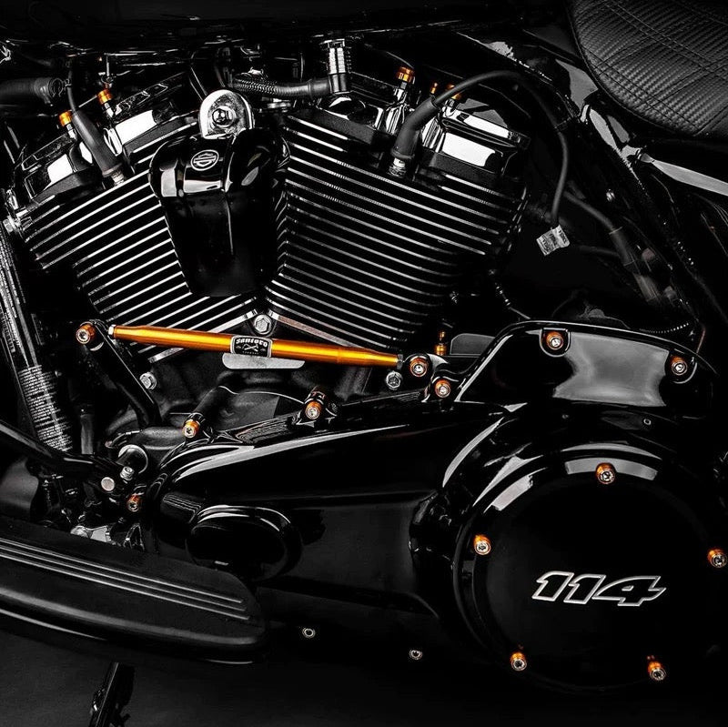 multi-color CNC engine screws for Harley-Davidson, side profile