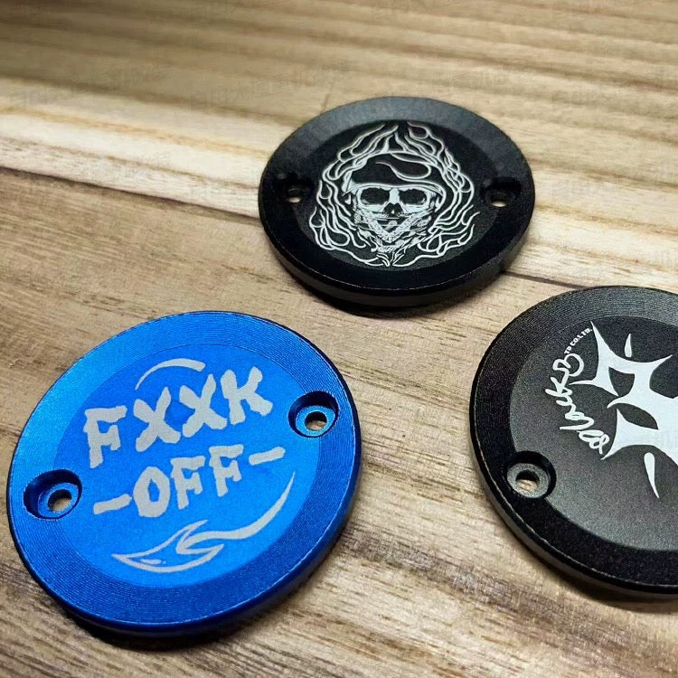 CNC timing cover for Harley-Davidson, alternate angle