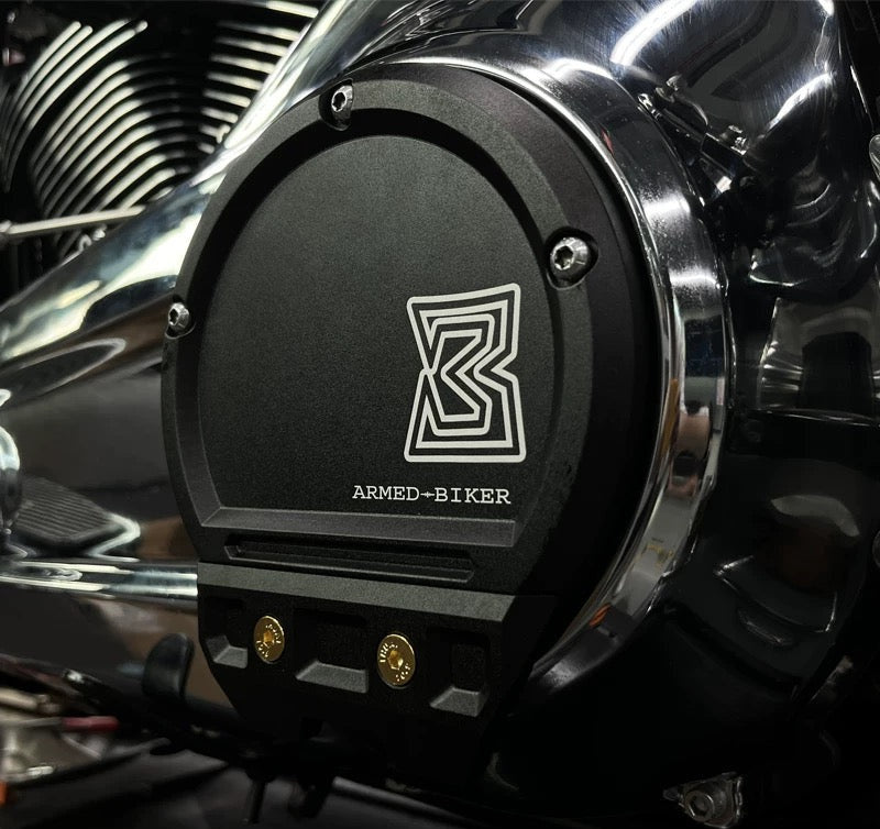 CNC slider derby cover for Harley-Davidson, product front view