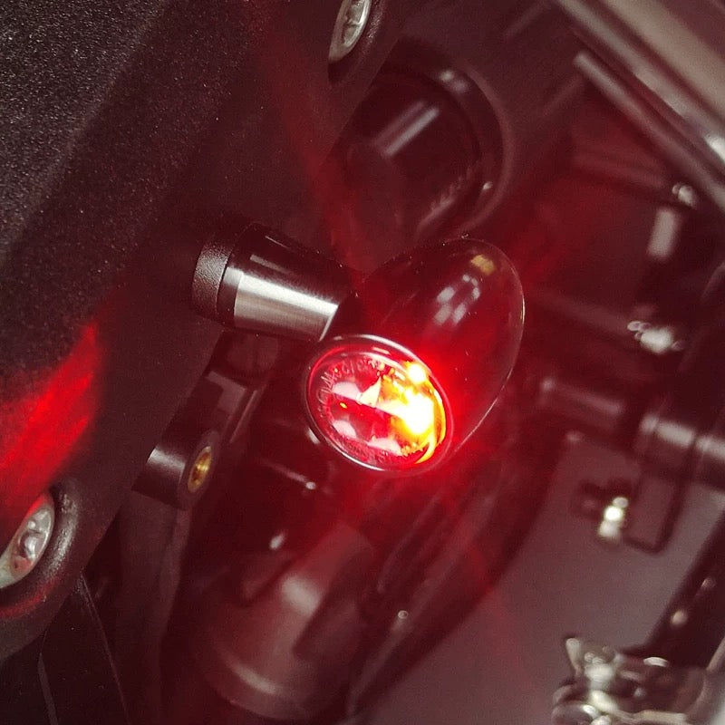 CNC mini LED turn signal for Harley-Davidson, product front view