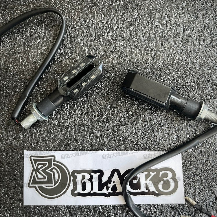 CNC mini LED turn signal for Harley-Davidson, close-up