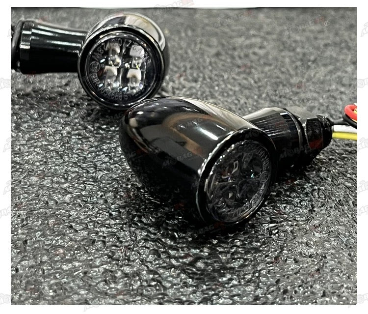 CNC mini LED turn signal for Harley-Davidson, alternate angle