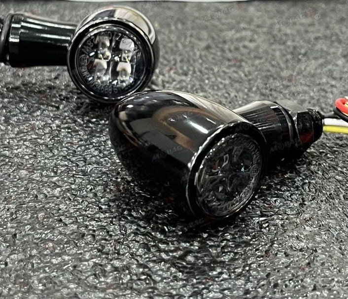 CNC mini LED turn signal for Harley-Davidson, alternate angle