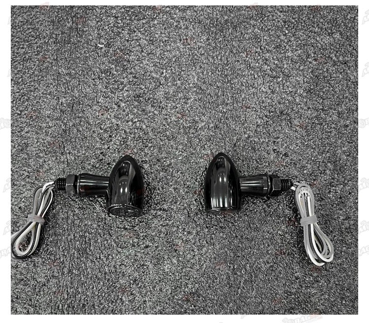 CNC mini LED turn signal for Harley-Davidson, top view