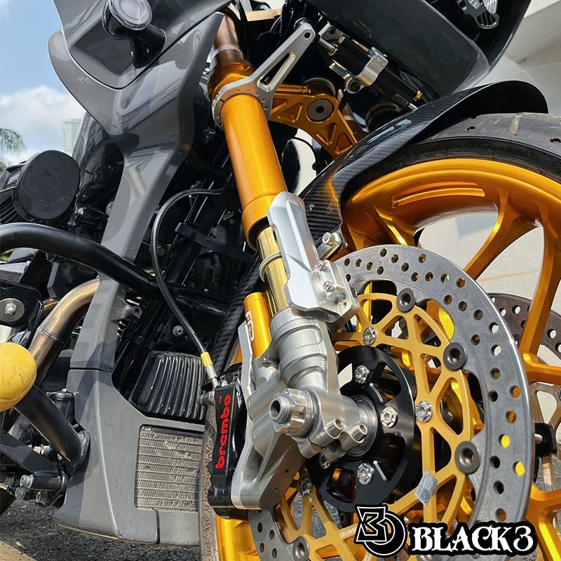 FF520 and FGR300 radial caliper mounts for Harley-Davidson, side profile