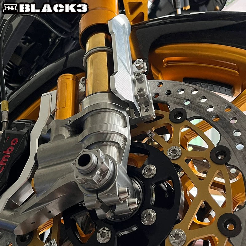 FF520 and FGR300 radial caliper mounts for Harley-Davidson, close-up