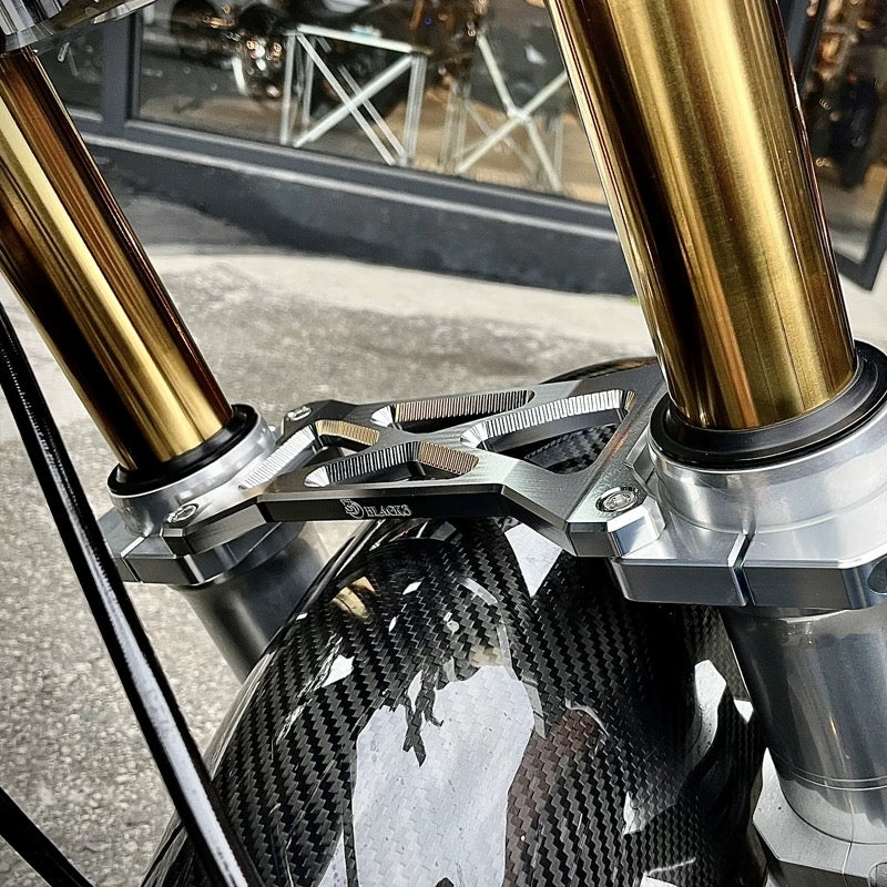CNC fork brace for Harley-Davidson Touring, side profile
