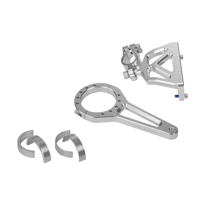 CNC steering damper bracket for Harley-Davidson, close-up