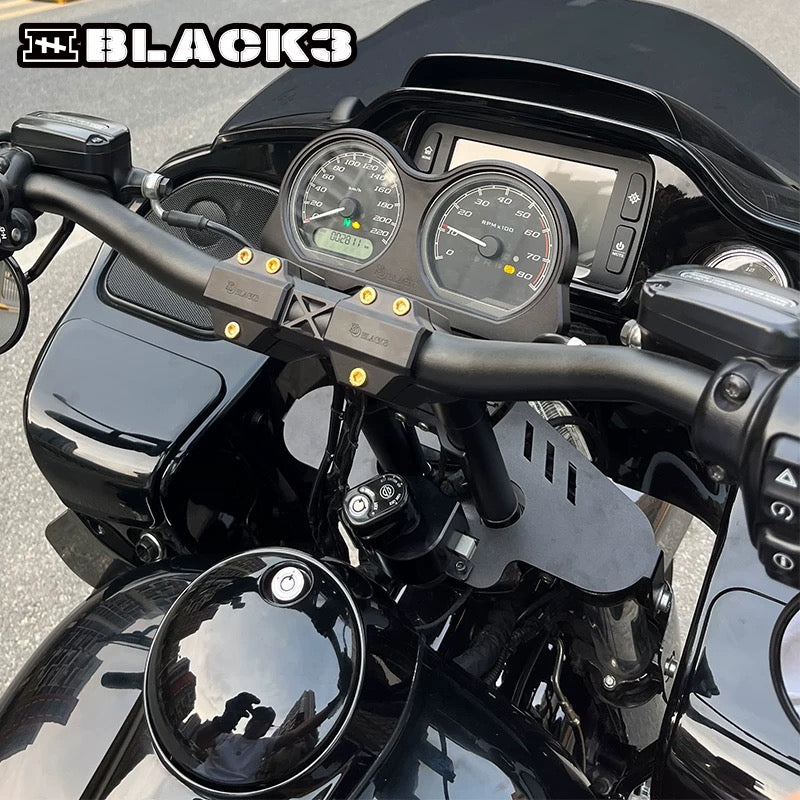 OEM triple trees cover for Harley-Davidson, detail view