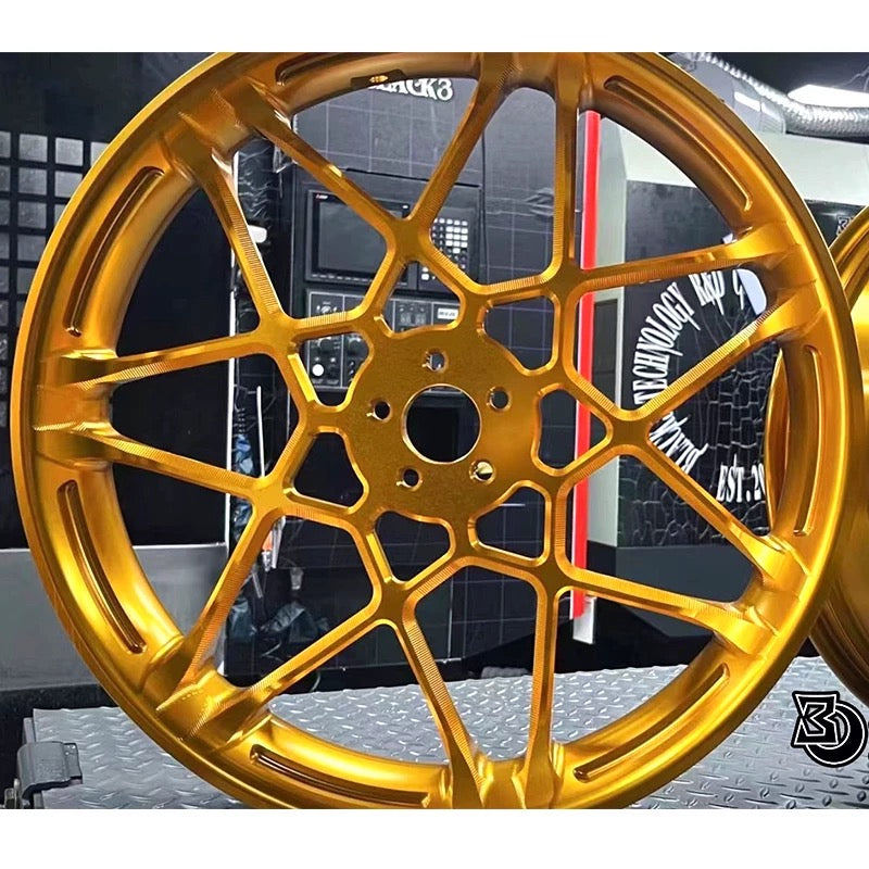 CNC 7-Spoke Forged Wheel for Harley | Black3 – Black3 Canada