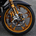 CNC 5-spoke forged wheel for Harley-Davidson, product front view