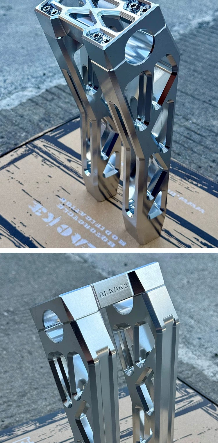 T800 CNC hollow handlebar riser for Harley-Davidson, side profile