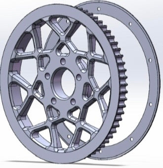 Black3 Rear Belt Pulley - Touring