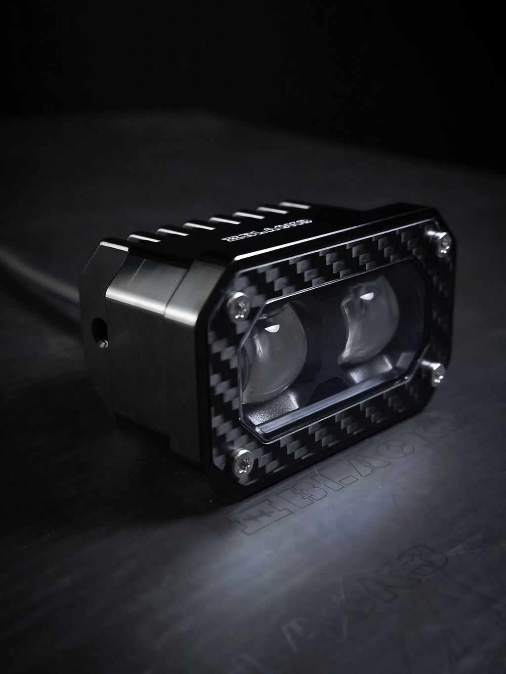 Black3 BK31 LED spot light for Harley-Davidson, black anodized finish
