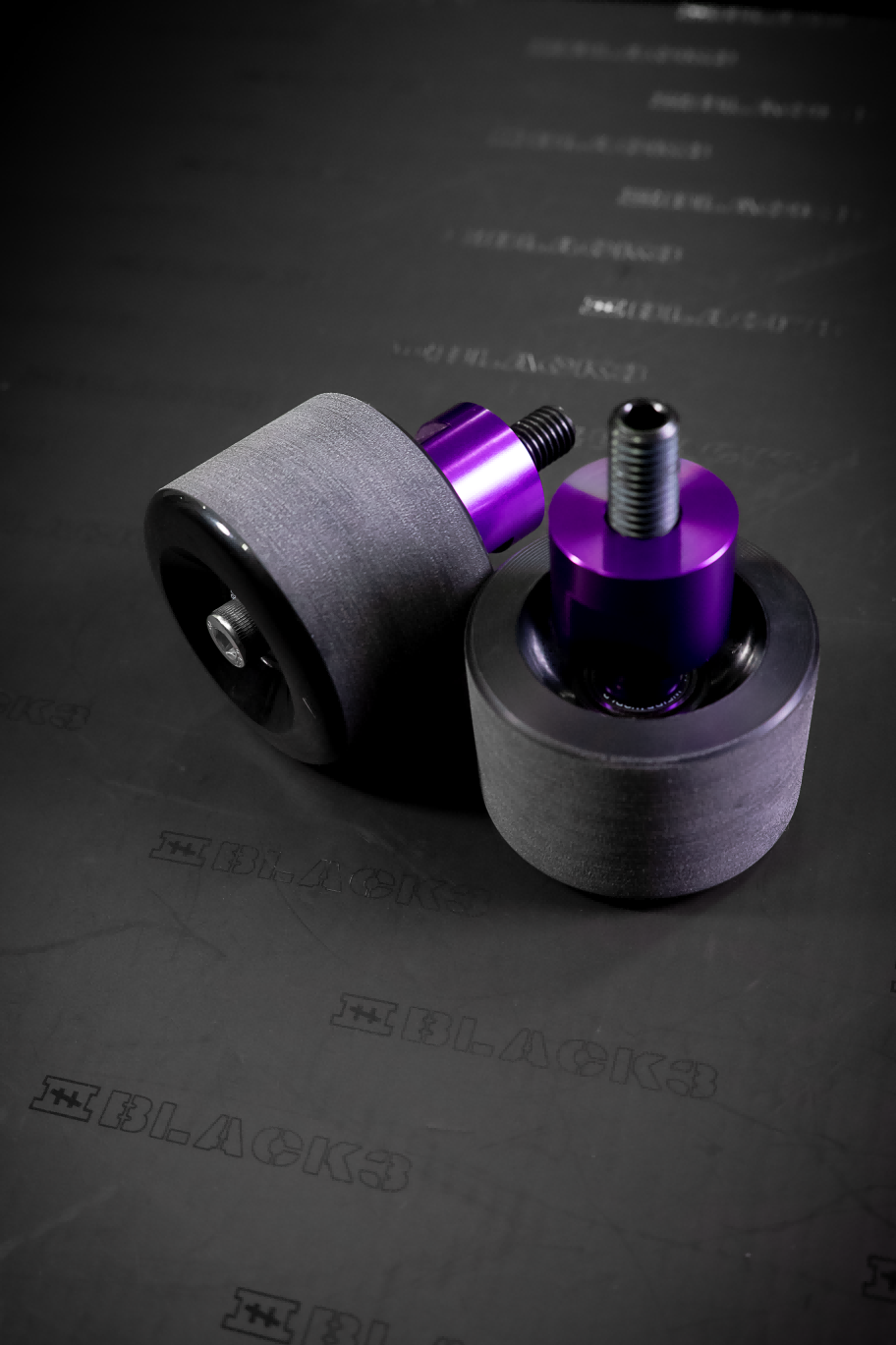 crashbar slider wheels for Harley-Davidson, purple pair