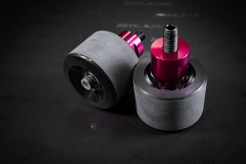 crashbar slider wheels for Harley-Davidson, red pair