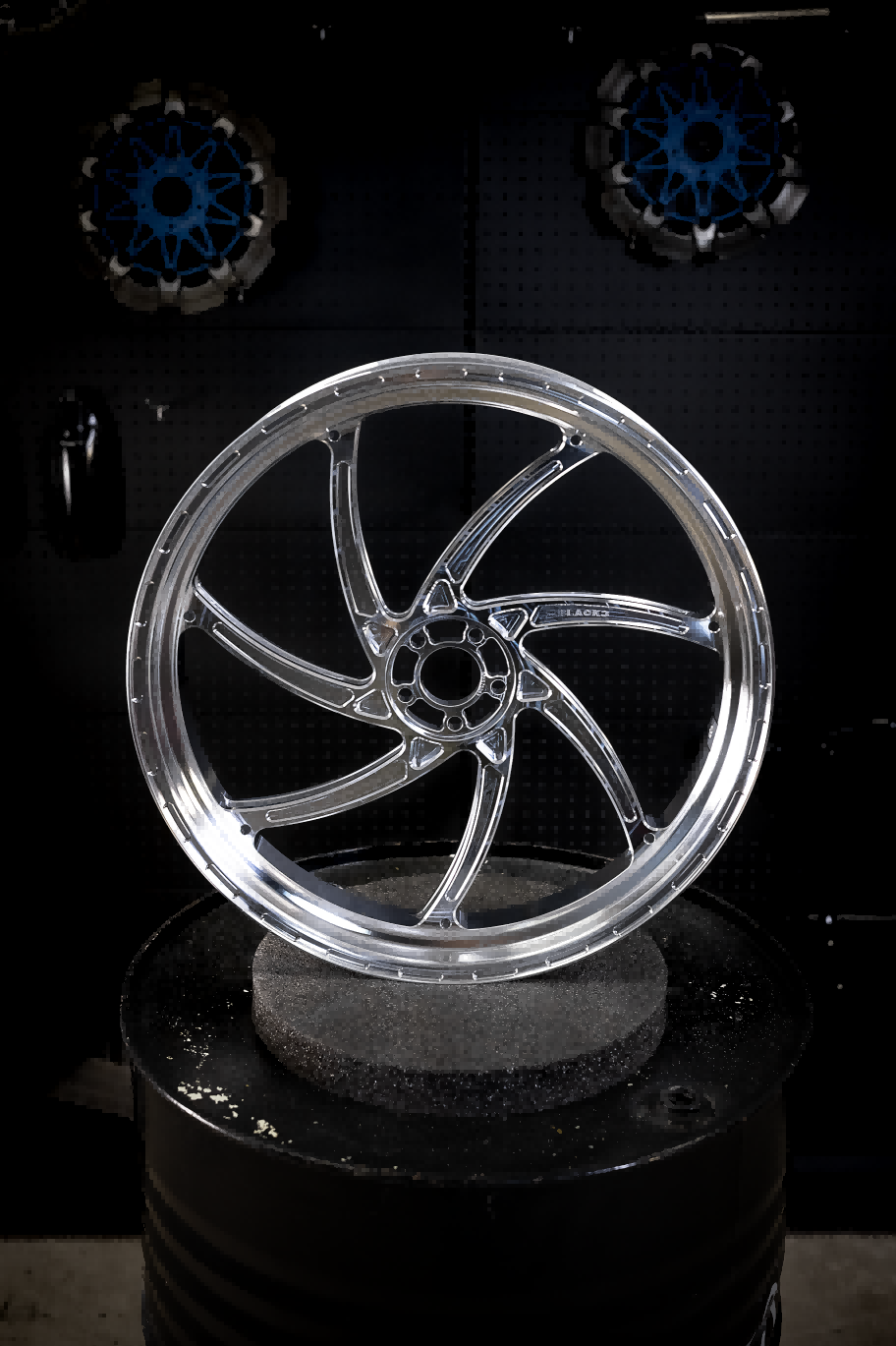 GP4.0 lightweight forged wheel for Harley-Davidson, aluminum, front view