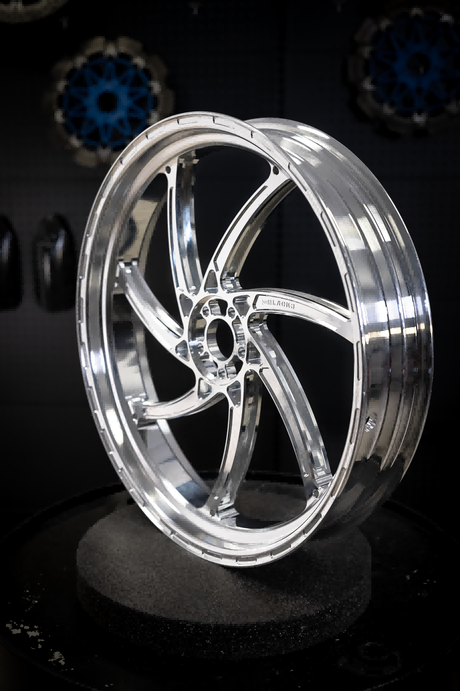 GP4.0 lightweight forged wheel for Harley-Davidson, aluminum, three-quarter view