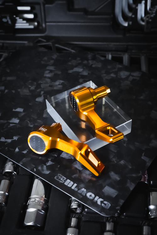 CNC saddlebag switch for Harley-Davidson Touring, gold pair
