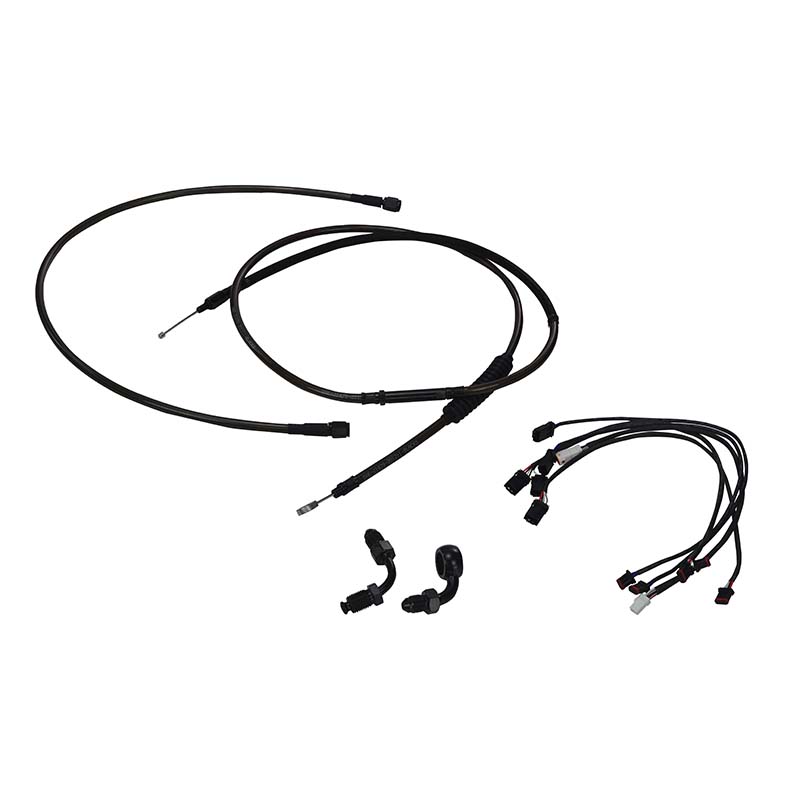 Softail riser extension kit for Harley-Davidson, clutch cable, brake hose and wiring harness