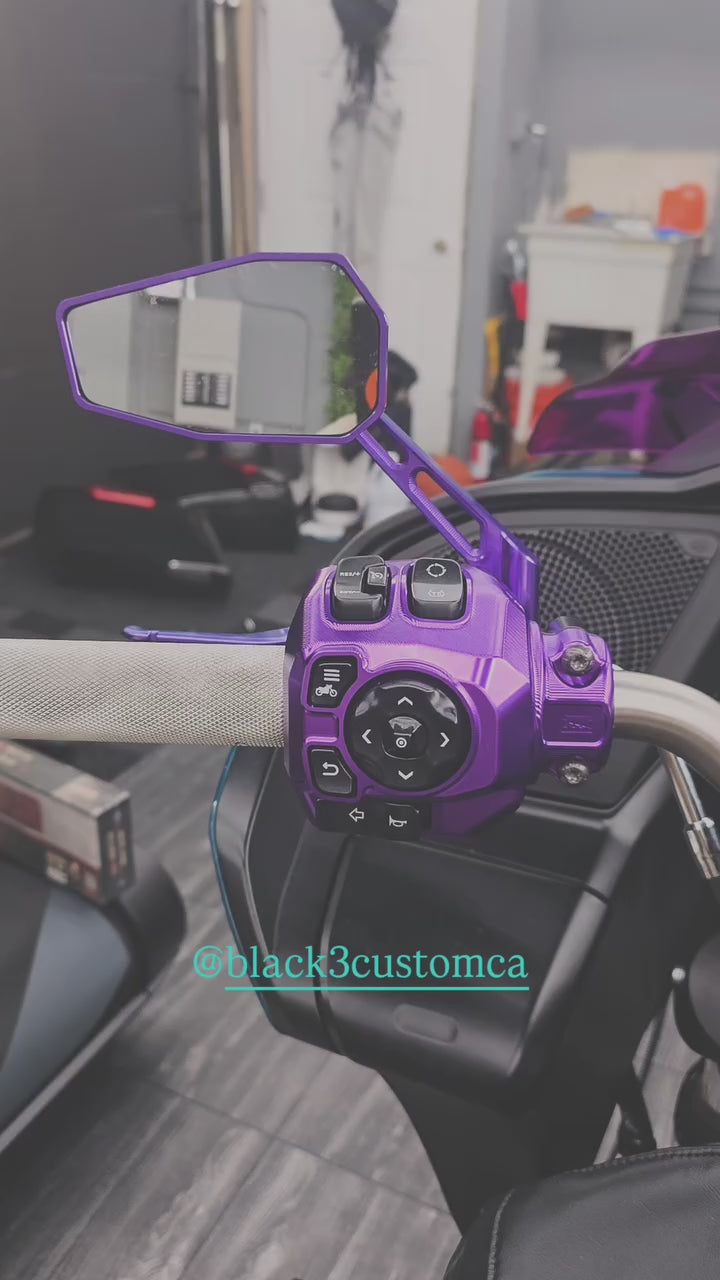 Black3 billet controls on a custom Harley-Davidson build